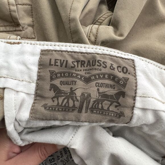 Levis Cargo Loose Fit Pants Mens 34x32 Actual 36x30 Khakis Utility Y2K White Tab - Picture 14 of 16